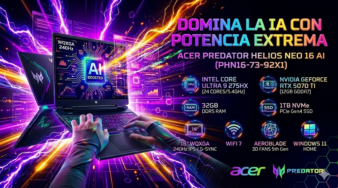 679806004_122107254392787676_3979162479500408472_n POTENCIA PURA! ACER PREDATOR HELIOS NEO 16 AI - Imagen 1