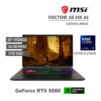 Laptop Gaming MSI Vector 16 HX AI (A2XWIG-400US)