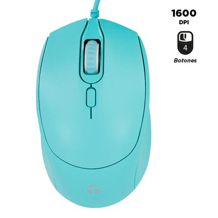 Mouse Teros TE-1227S óptico 1600 DPI USB VERDE