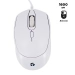 Mouse Teros TE-1225S óptico 1600 DPI USB BLANCO
